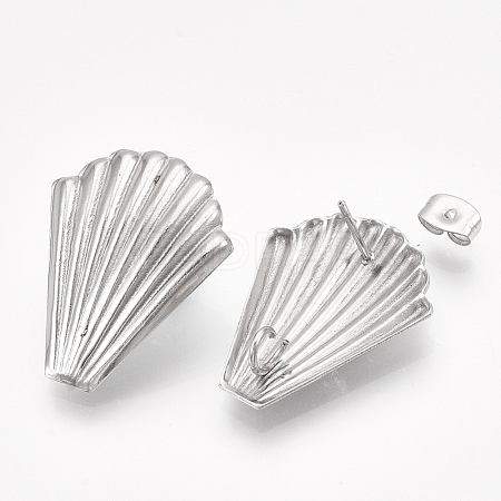 Non-Tarnish 304 Stainless Steel Stud Earring Findings STAS-T045-20P-1