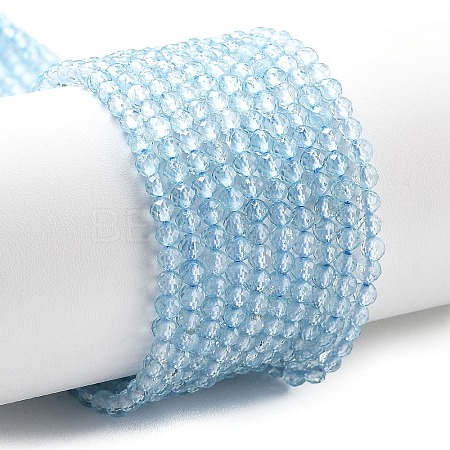 Natural Blue Topaz Beads Strands X-G-H079-A02-03-1