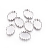 Tarnish Resistant 316 Stainless Steel Serrated Edge Bezel Cups X-STAS-I118-09P-01-1