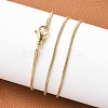 Ion Plating(IP) 304 Stainless Steel Snake Chains Necklaces NJEW-O058-22G-3