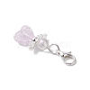 Transparent Acrylic Heart Angel Pendant Decorations HJEW-JM04525-5