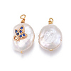 Natural Cultured Freshwater Pearl Pendants PEAR-E013-18-3
