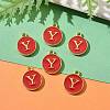 Golden Plated Alloy Enamel Charms ENAM-S118-03Y-5