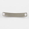 Curved Rectangle 304 Stainless Steel Blank Tag Links STAS-R071-06-2