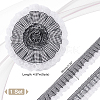 Tartan Polyester Pleated Lace Ribbon OCOR-WH0100-23-2