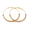 Vacuum Plating 201 Stainless Steel Mesh Chain Shape Big Hoop Earrings with 304 Stainless Steel Pin for Women EJEW-F280-21A-G-1