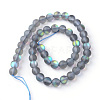 Synthetic Moonstone Beads Strands X-G-R375-6mm-A03-2