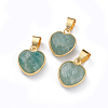 Natural Amazonite Charms G-L547-024A-G-1