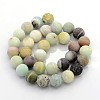 Natural Frosted Flower Amazonite Round Beads X-G-D616-4mm-2