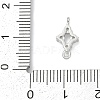 Brass Micro Pave Clear Cubic Zirconia Connector Charms KK-Z094-08P-02-3