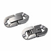 Non-Tarnish 304 Stainless Steel Fold Over Clasps X-STAS-N087-48B-01P-1