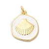 Rack Plating Brass Enamel Pendants KK-R144-01G-03-1