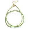 Polyester Cord Braided Necklace Makings MAK-L043-03G-27-1