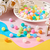  72Pcs 12 Colors Luminous Round Food Grade Silicone Beads SIL-TA0001-38-5