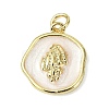 Ocean Theme Brass Enamel Pendants KK-H270-06G-02-1