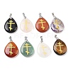 Natural Mixed Gemstone Pendants G-F786-09C-1