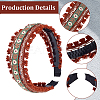 2Pcs 2 Colors Floral Hair Bands Embellishments for Women OHAR-CY0001-19A-6