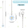 Daisy Flower Opaque Resin Cup Pendant Decorations HJEW-AB00521-2