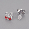 Plastic Enamel Stud Earrings EJEW-F211-16-3