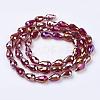 Electroplate Glass Beads Strands EGLA-D015-15x10mm-28-1