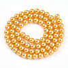 Baking Paint Pearlized Glass Pearl Bead Strands HY-N002-5mm-A08-3