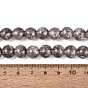 Transparent Half Spray Painted Glass Beads Strands GLAA-Q110-02A-11-4