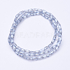 Electroplate Transparent Glass Beads Strands EGLA-E046-E03-2