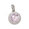 925 Sterling Silver Pave Cubic Zirconia Pendants STER-B009-01B-06-1