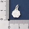925 Sterling Silver Flower Charms with Jump Rings and 925 Stamp STER-M021-02S-02-3