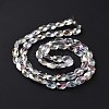 Faceted Electroplated Transparent Glass Beads Strands GLAA-G092-B04-4