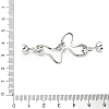 Brass Micro Pave Green Cubic Zirconia Fold Over Clasps KK-U059-37P-3