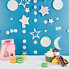 4Pcs 4 Style Iridescent Paper Glitter Circle Star Garland AJEW-PH0004-59-6