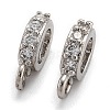 Brass Micro Pave Cubic Zirconia Tube Bails ZIRC-H119-11P-1