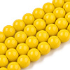 Opaque Solid Color Glass Beads Strands GLAA-T032-P6mm-08-1