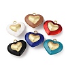 Brass Enamel Pendants KK-S525-13G-1
