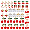 40Pcs 10 Styles Alloy Red Enamel & Alloy Rhinestone Pendants FIND-PH0060-34-1