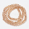 Electroplate Glass Beads Strands EGLA-A034-T4mm-K13-2