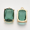 Faceted Glass Pendants GLAA-T010-005A-01-2