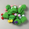 Woolen Crochet Mini Hat with Double Pom Pom Ball DIY-WH0032-56G-1