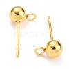 304 Stainless Steel Ball Post Stud Earring Findings LS-X-STAS-Z035-02G-E-2