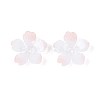 Flower Acrylic Bead Caps SACR-T017-51B-3