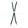 Twisted Nylon Cord Silder Bracelets DIY-B066-03G-17-1