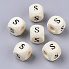 Printed Natural Wood Beads WOOD-T026-001S-1