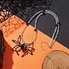 Halloween Spider Pendant Necklaces NJEW-TA00147-02-2