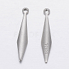 316 Surgical Stainless Steel Pendants STAS-P198-04-2