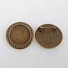 Vintage Alloy Brooch Cabochon Bezel Settings PALLOY-N0085-54AB-NF-2