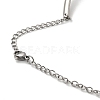 202 Stainless Steel Wire Choker Necklaces with Clasps NJEW-H011-10P-2