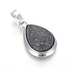 Natural Lava Rock Pendants G-L512-C12-2