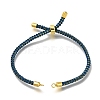 Braided Cotton Cord Slider Bracelet Making MAK-R001-01G-29-1
