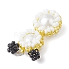 Glass Seed Beaded Snowman Pendants PALLOY-MZ00888-05-4